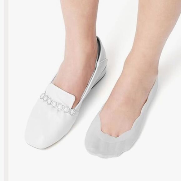 No Show woman’s Non Slip Liner Socks seamless footies Shoe Size 6-8 white 3 pair - Picture 4 of 5